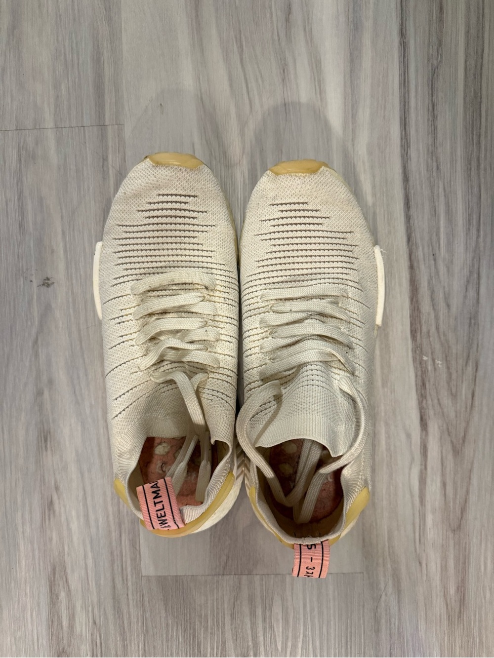 adidas NMD R1 Sneakers with Gum-Colored Outsoles and White Accents